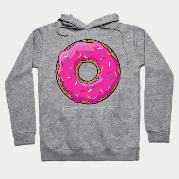 Pink Donut, Doughnut, Icing, Sprinkles, Frosting Hoodie by Jelena Dunčević